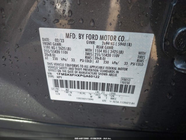 Ford Explorer Limited 2023 1FMSK8FHXPGA60122 Image 9