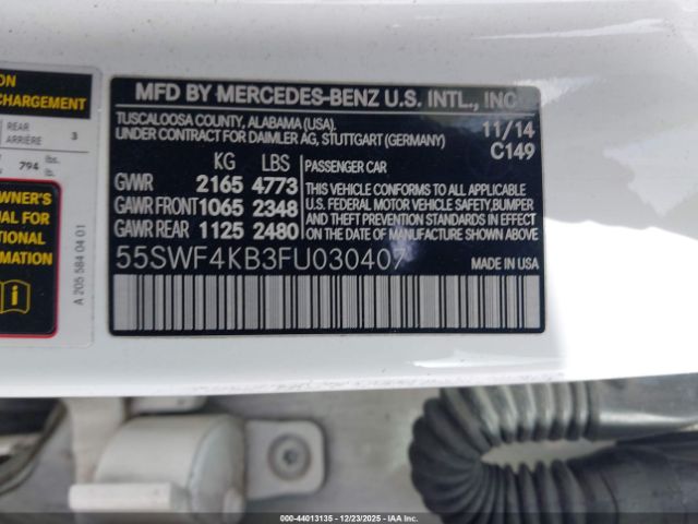 2015 MERCEDES-BENZ C 300 55SWF4KB3FU030407 Photo 8