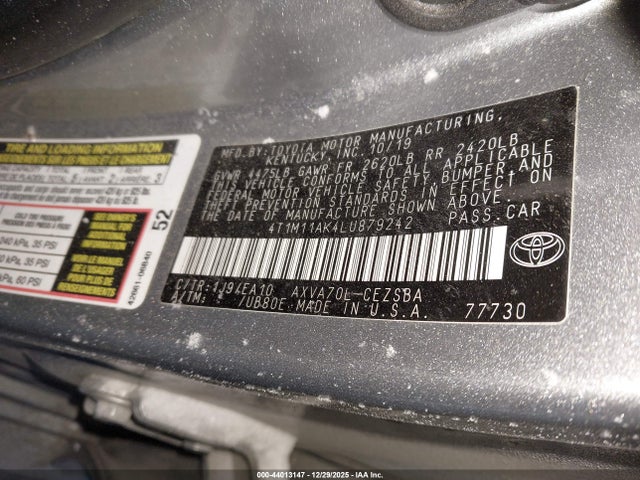 4T1M11AK4LU879242 Toyota CAMRY SE