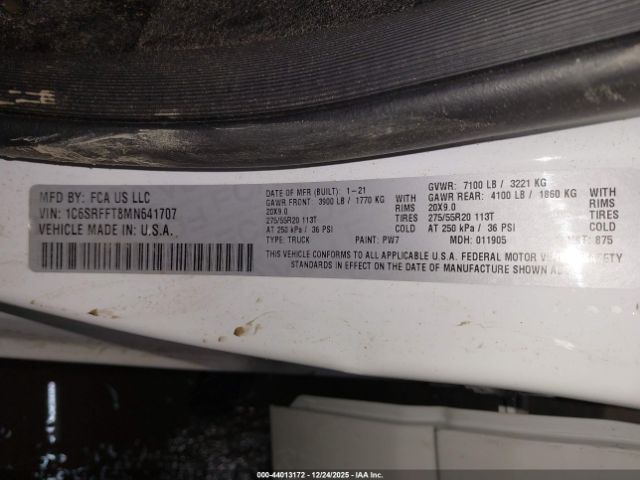 2021 RAM 1500 1C6SRFFT8MN641707 Photo 8