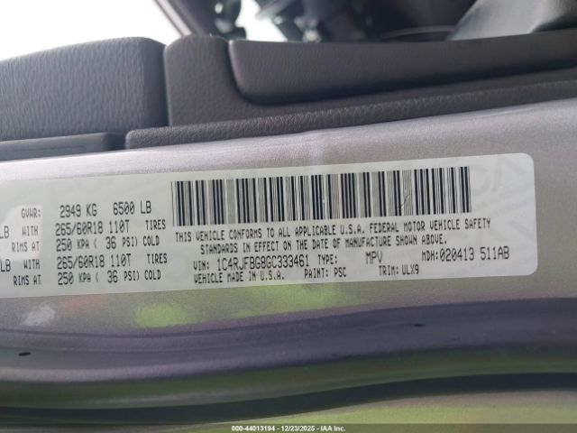 2016 JEEP GRAND CHEROKEE 1C4RJFBG8GC333461 Photo 8