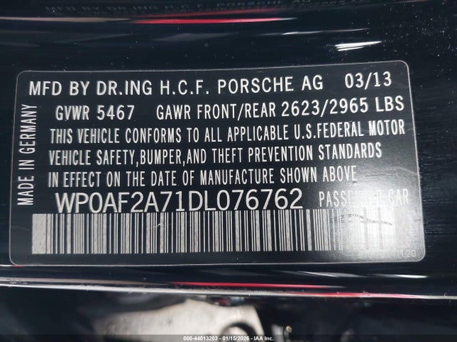 2013 PORSCHE PANAMERA WP0AF2A71DL076762 Photo 8