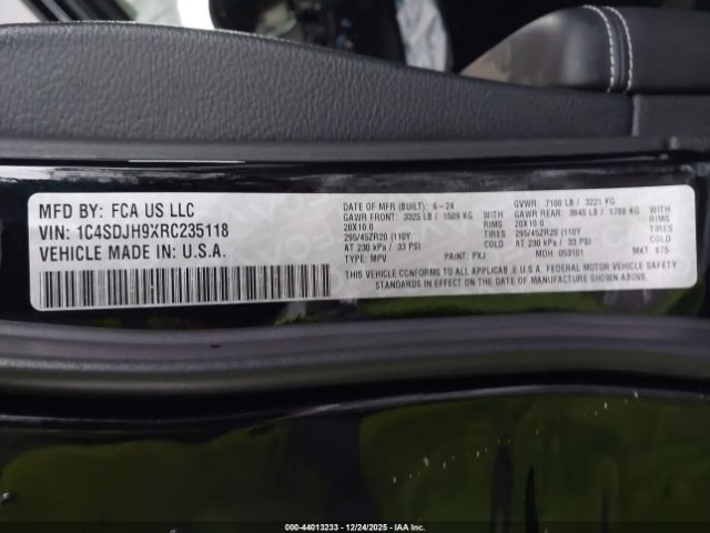 2024 DODGE DURANGO 1C4SDJH9XRC235118 Photo 8