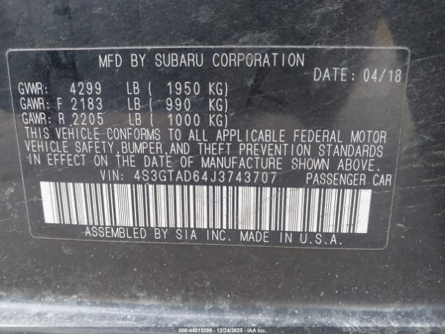 2018 SUBARU IMPREZA 4S3GTAD64J3743707 Photo 8