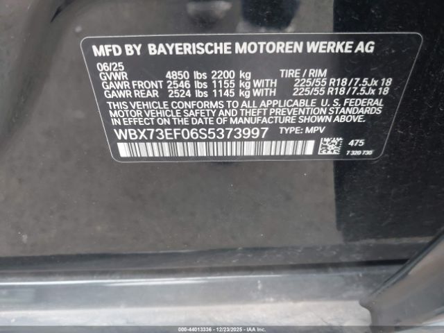 2025 BMW X1 WBX73EF06S5373997 Photo 8