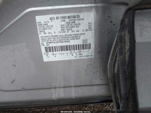 2FMPK4J93PBA18428 Ford EDGE SEL