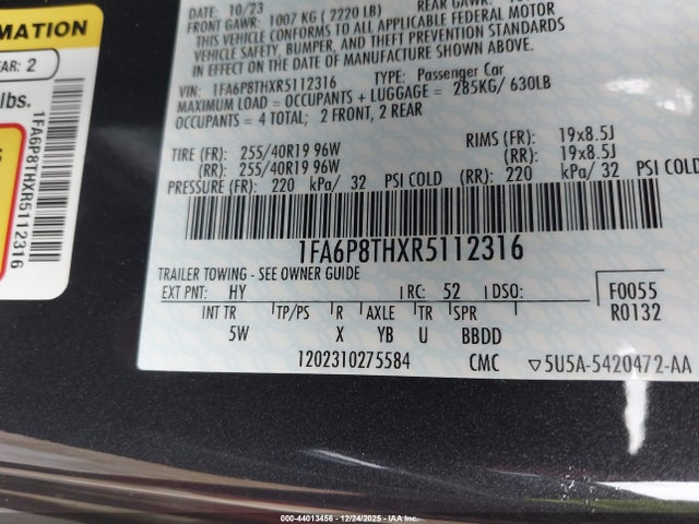 Ford Mustang Ecoboost Premium Fastback 2024 1FA6P8THXR5112316 Image 9