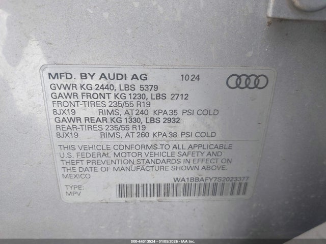 2025 AUDI Q5 WA1BBAFY7S2023377 Photo 8