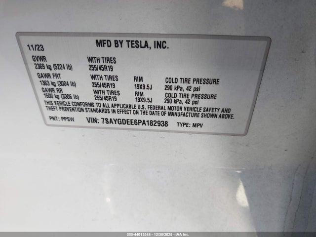 2023 TESLA MODEL Y 7SAYGDEE6PA182938 Photo 8
