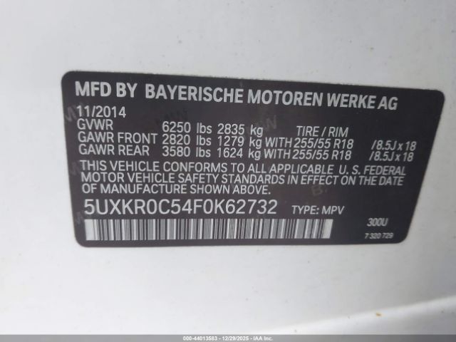 2015 BMW X5 5UXKR0C54F0K62732 Photo 8