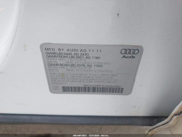 2012 AUDI Q5 WA1LFAFP7CA062980 Photo 8