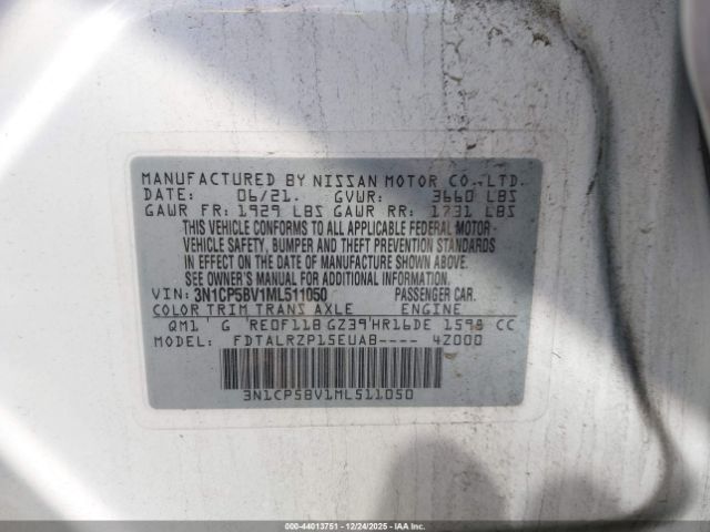 2021 NISSAN KICKS 3N1CP5BV1ML511050 Photo 8