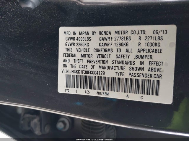 2014 ACURA RLX JH4KC1F38EC004129 Photo 8