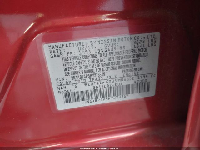 2017 NISSAN SENTRA 3N1AB7AP5HY273359 Photo 8