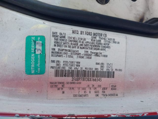 2011 FORD CROWN VICTORIA 2FABP7BV3BX166545 Photo 8