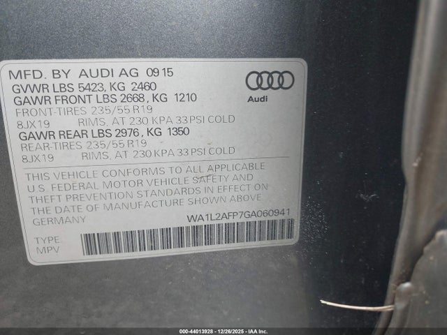 2016 AUDI Q5 WA1L2AFP7GA060941 Photo 8