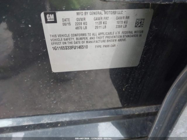 2015 CHEVROLET IMPALA 1G1165S33FU146510 Photo 8