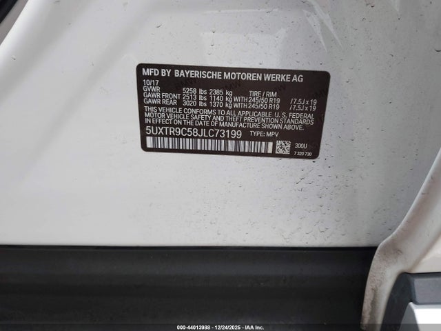 2018 BMW X3 5UXTR9C58JLC73199 Photo 8