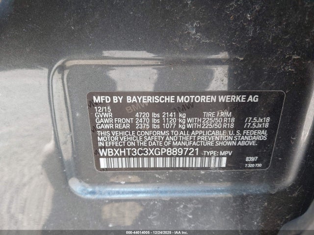 2016 BMW X1 WBXHT3C3XGP889721 Photo 8