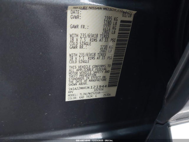 2018 NISSAN MURANO 5N1AZ2MH4JN121944 Photo 8