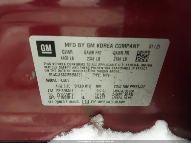 2021 BUICK ENCORE KL4CJESB2MB356721 Photo 8