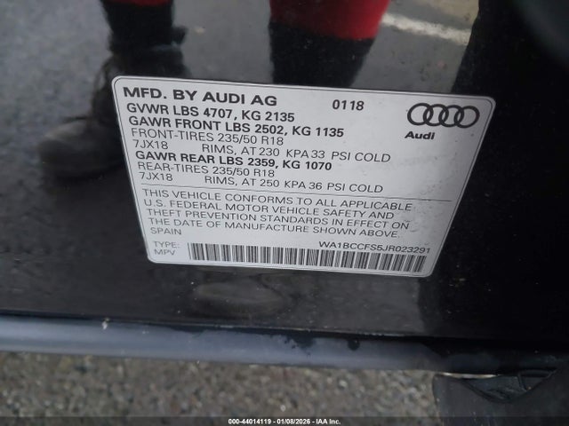 2018 AUDI Q3 WA1BCCFS5JR023291 Photo 8