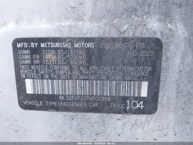 2023 MITSUBISHI MIRAGE G4 ML32FUFJ2PHF00368 Photo 8