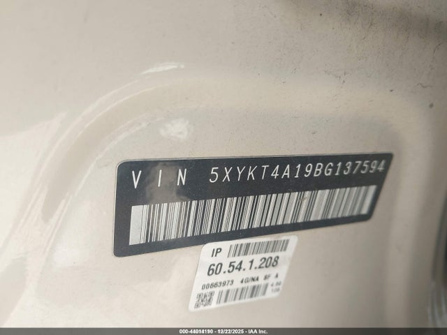 Aukcja sprzedaży 2011 Kia Sorento Lx, vin: 5XYKT4A19BG137594, numer aukcji: 44014190