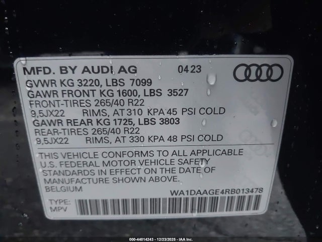 2024 AUDI Q8 E-TRON WA1DAAGE4RB013478 Photo 8