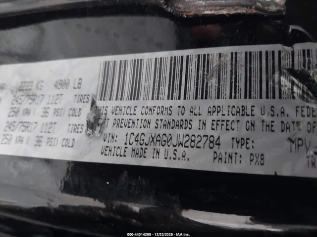 1C4GJXAG0JW282784 Jeep Wrangler Sport 4x4