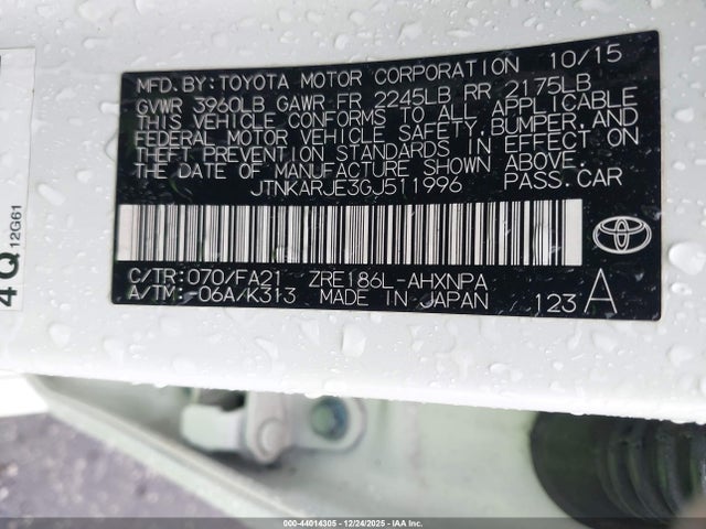 JTNKARJE3GJ511996 Scion IM