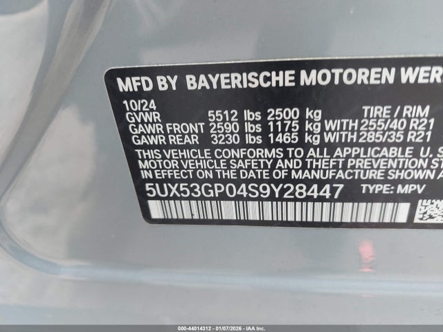 2025 BMW X3 5UX53GP04S9Y28447 Photo 8
