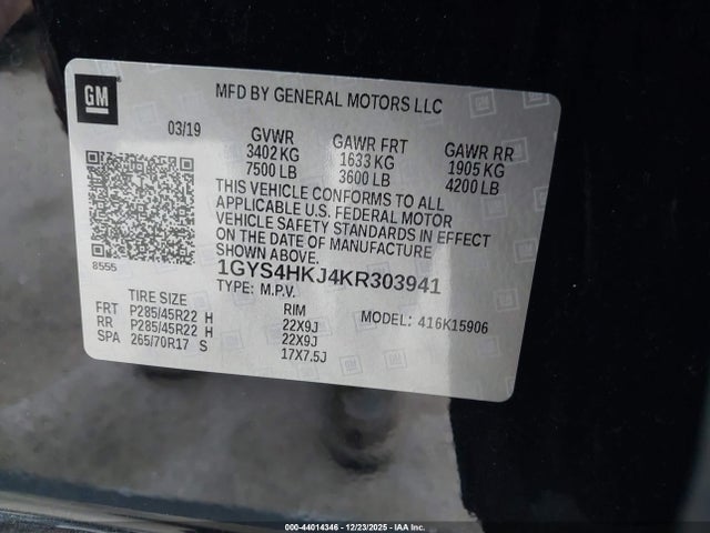 2019 CADILLAC ESCALADE ESV 1GYS4HKJ4KR303941 Photo 8