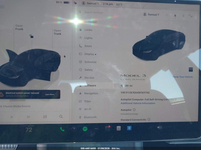 Aukcja sprzedaży 2025 Tesla Model 3, vin: 5YJ3E1EA4SF931742, numer aukcji: 44014459