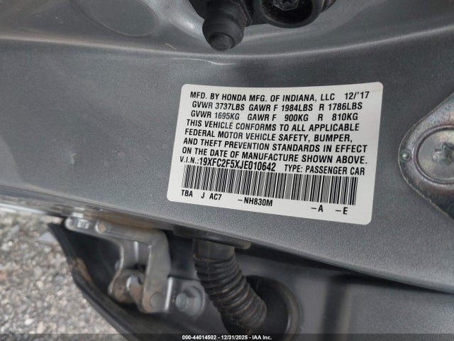 Honda Civic Lx 2018 19XFC2F5XJE010642 Image 9