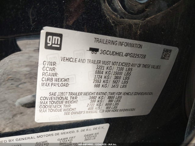 3GCUDHEL4PG225728 Chevrolet Silverado 1500 4wd Short Bed Zr2