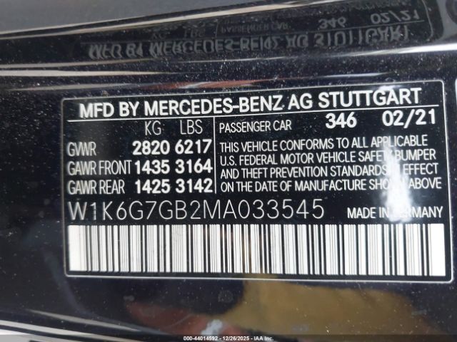 2021 MERCEDES-BENZ S 580 W1K6G7GB2MA033545 Photo 8
