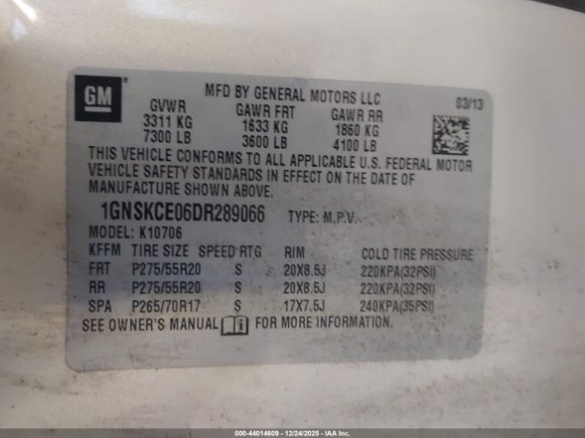 2013 CHEVROLET TAHOE 1GNSKCE06DR289066 Photo 8