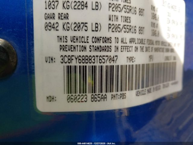 2003 CHRYSLER PT CRUISER 3C8FY68B83T657047 Photo 8