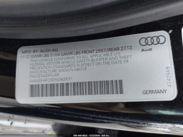 2013 AUDI A6 WAUGFAFC0DN082631 Photo 8