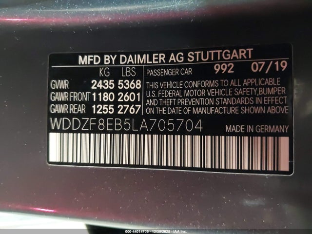 Продаж на аукціоні авто 2020 Mercedes-benz E 350 4matic, vin: WDDZF8EB5LA705704, номер лоту: 44014705