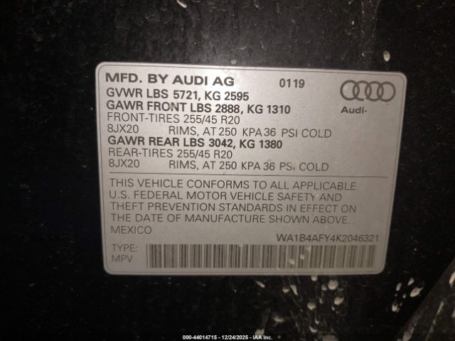 2019 AUDI SQ5 WA1B4AFY4K2046321 Photo 8