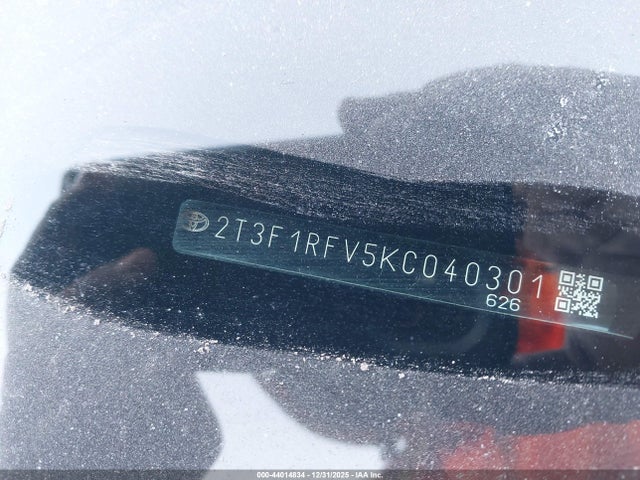 44014834 :رقم المزاد ، 2T3F1RFV5KC040301 vin ، 2019 Toyota Rav4 Le مزاد بيع