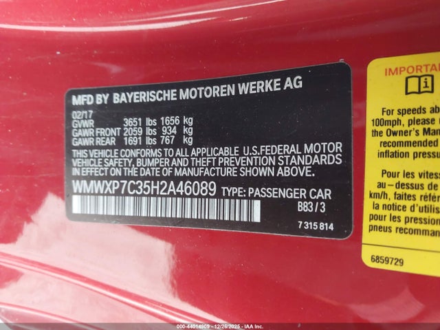 2017 MINI HARDTOP WMWXP7C35H2A46089 Photo 8