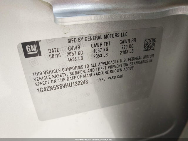 1G4ZN5SS9HU132243 Buick Lacrosse Preferred