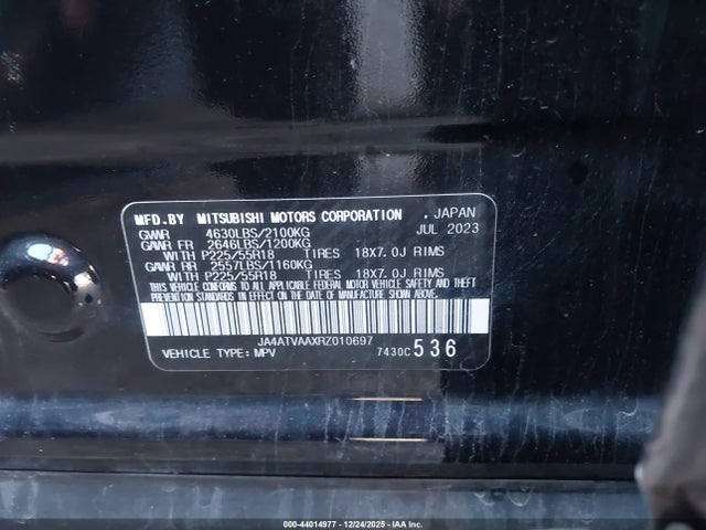Mitsubishi Eclipse Cross Le S-awc 2024 JA4ATVAAXRZ010697 Image 9