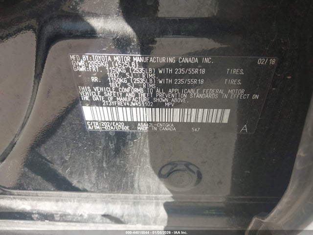 Toyota Rav4 Limited 2018 2T3YFREV4JW451102 Image 9