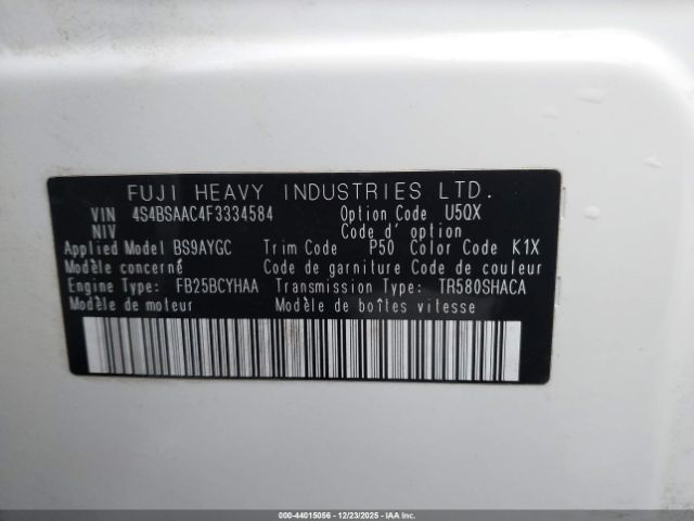 2015 SUBARU OUTBACK 4S4BSAAC4F3334584 Photo 8