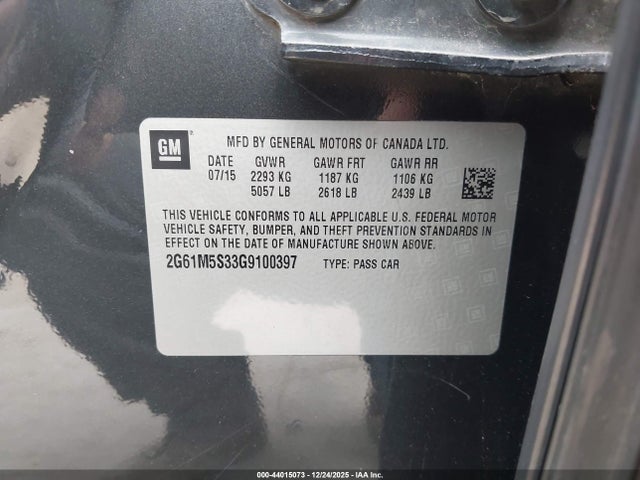 Продажа на аукционе авто 2016 Cadillac Xts Luxury Collection, vin: 2G61M5S33G9100397, номер лота: 44015073
