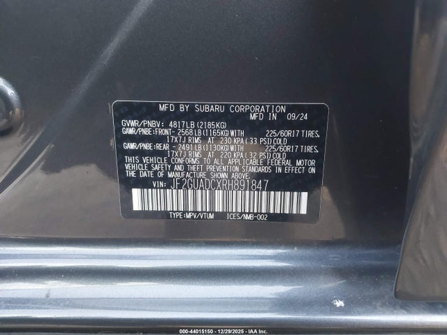 JF2GUADCXRH891847 Subaru Crosstrek Premium